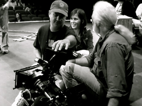 David Brower on the set